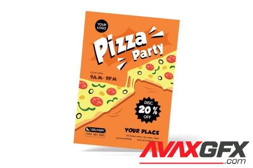 Pizza Party Flyer V5C8SXU