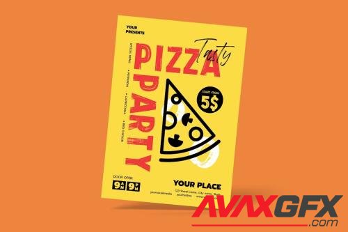 Pizza Party Flyer 6VYEAKB