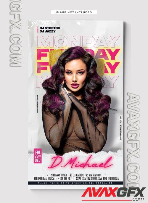 PSD glamour valentines night event flyer template