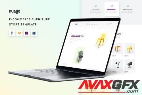 Nuage eCommerce Furniture Store Shop UI Template 3FAHTZR