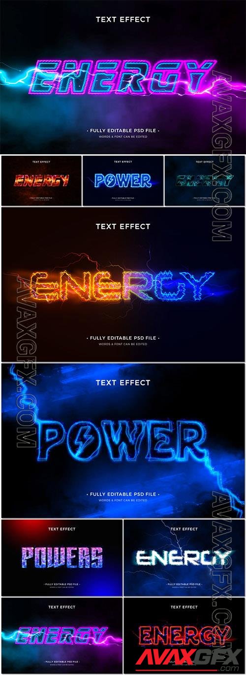 Energy psd text effect