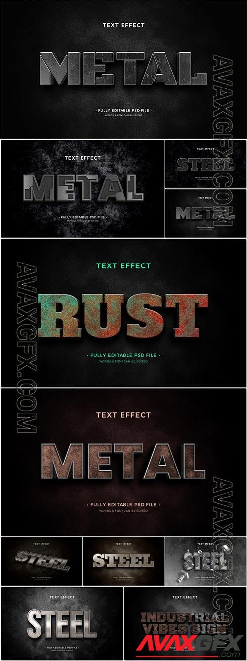 PSD industrial text effect