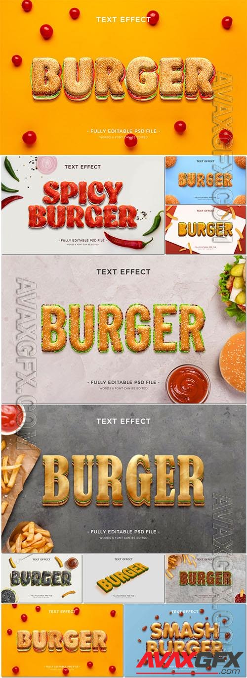 PSD burger text effect