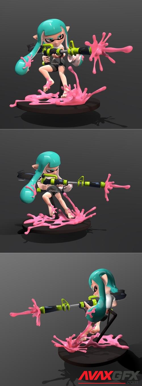 Inkling Girl Action – 3D Print