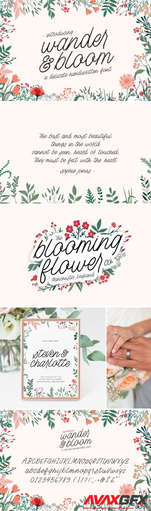 Wander and Bloom Font