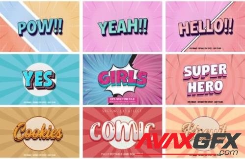 Abstract Comic Text Effect Bundle 1