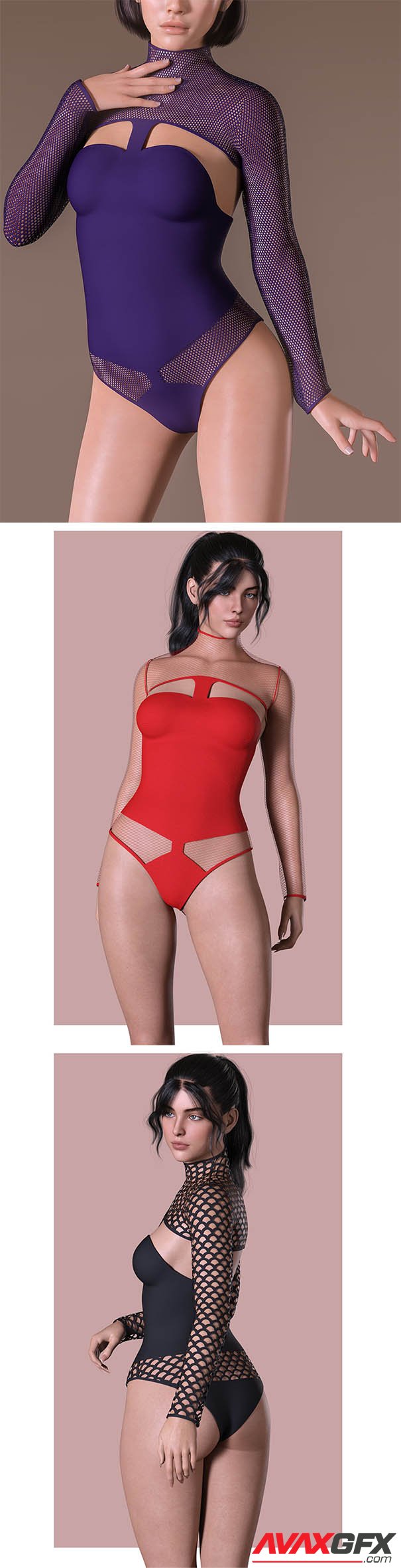 Cora Body Suit Outfit for Genesis 8 and 8.1 Females