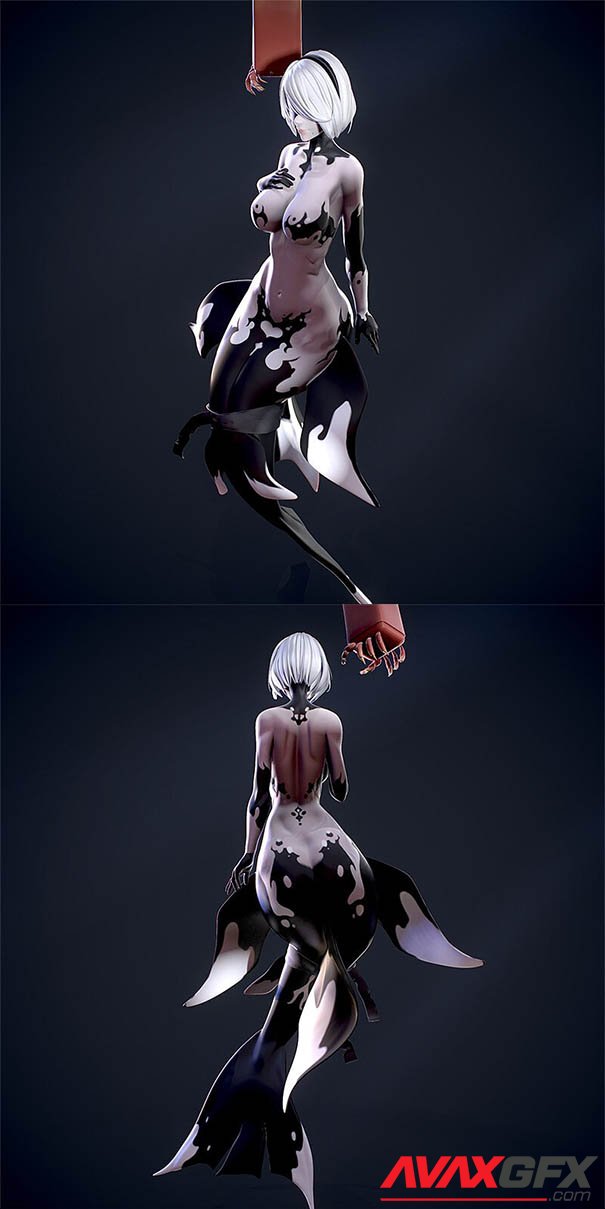 Mermaid 2B from Nier Automata – 3D Print