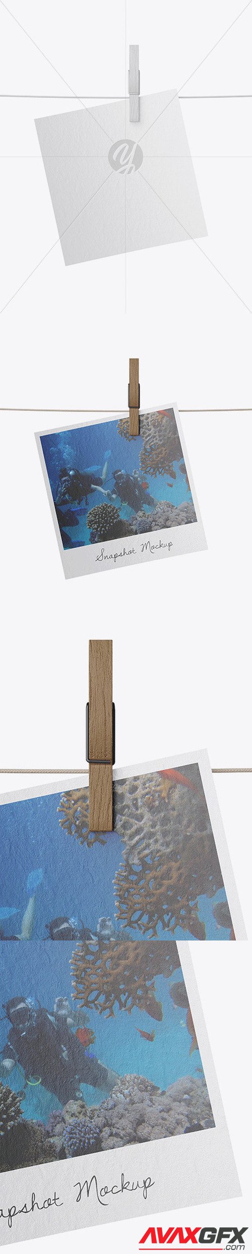 Paper Snapshot w/ Pin Mockup 54111 TIF