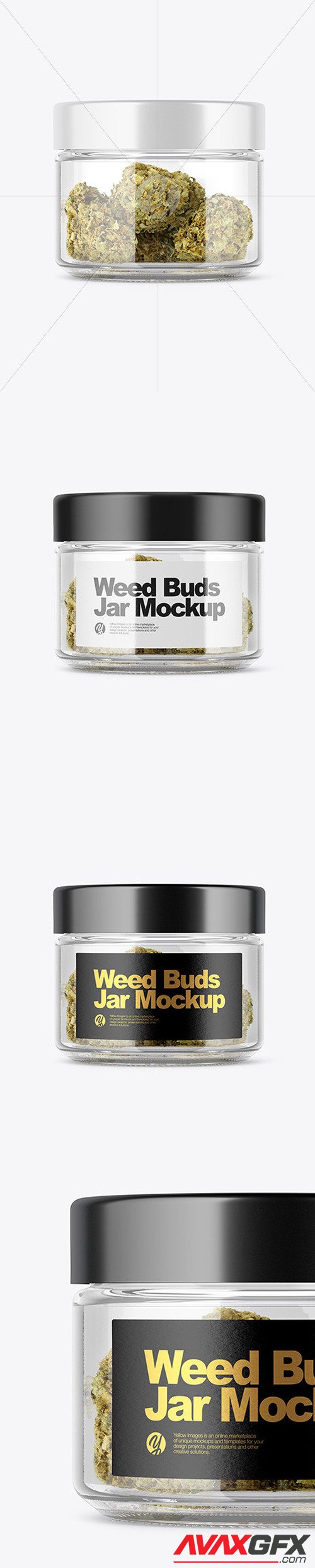 Weed Buds Jar Mockup 51613 TIF