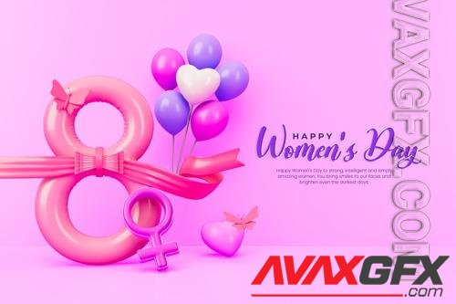 PSD happy women's day social media banner design templates