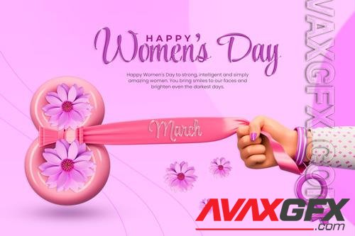 PSD happy women's day social media banner design template vol 2