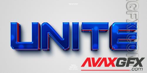 PSD unite 3d editable text effect