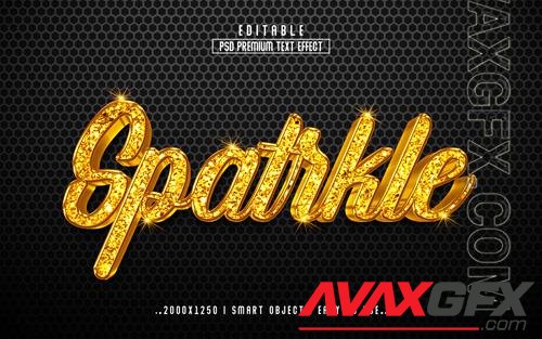 PSD sparkle 3d editable psd text effect style