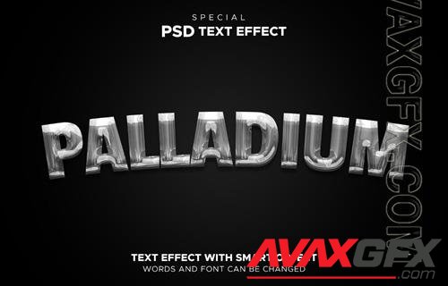 PSD palladium text effect editable smart object