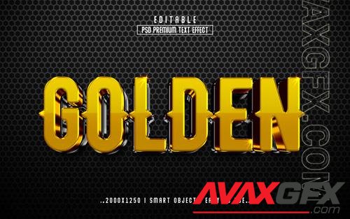 PSD golden 3d editable psd text effect style