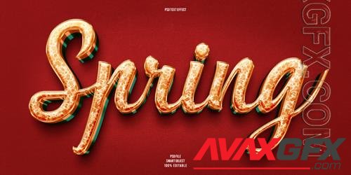 PSD spring 3d editable text effect