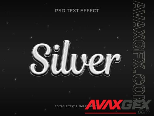 PSD silver text effect