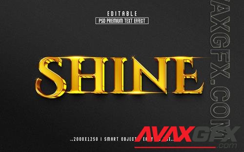 PSD shine 3d text effect style