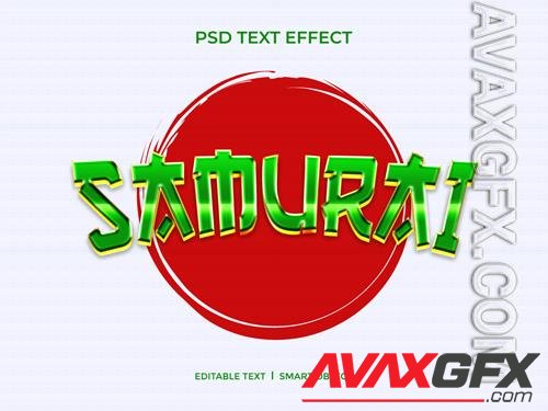 PSD samurai text effect