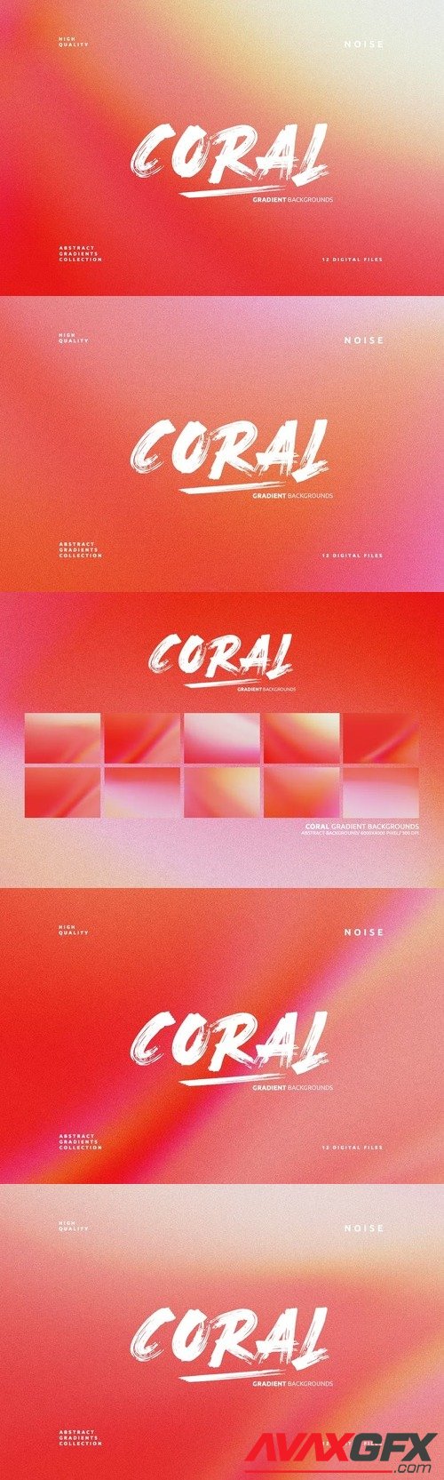 Coral Gradient Backgrounds