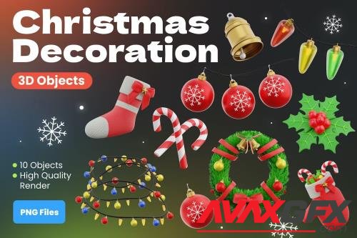 Christmas Decoration 3D Illustrations