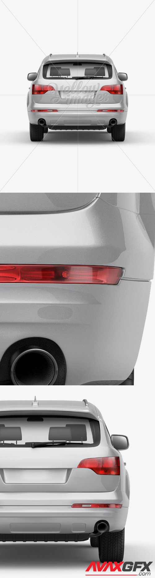 Audi Q7 Mockup - Back View 13322 TIF