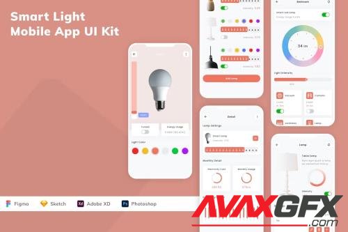 Smart Light Mobile App UI Kit SFS6XWH