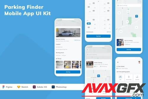 Parking Finder Mobile App UI Kit BMK9P4V