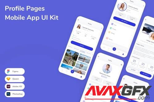 Profile Pages Mobile App UI Kit YFJPSK5