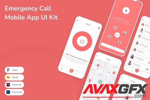 Emergency Call Mobile App UI Kit J4BALL5