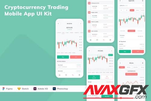 Cryptocurrency Trading Mobile App UI Kit EARAGWM