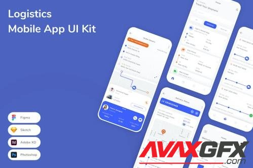 Logistics Mobile App UI Kit VACAMUU