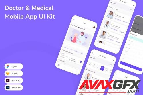 Doctor & Medical Mobile App UI Kit R5LKVW7