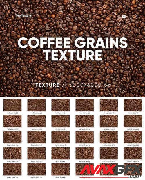 30 Coffee Grains Textures - 12735274