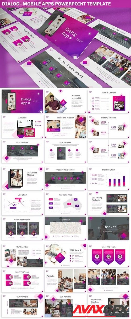 Dialog - Mobile Apps Powerpoint Template SW5FF2J