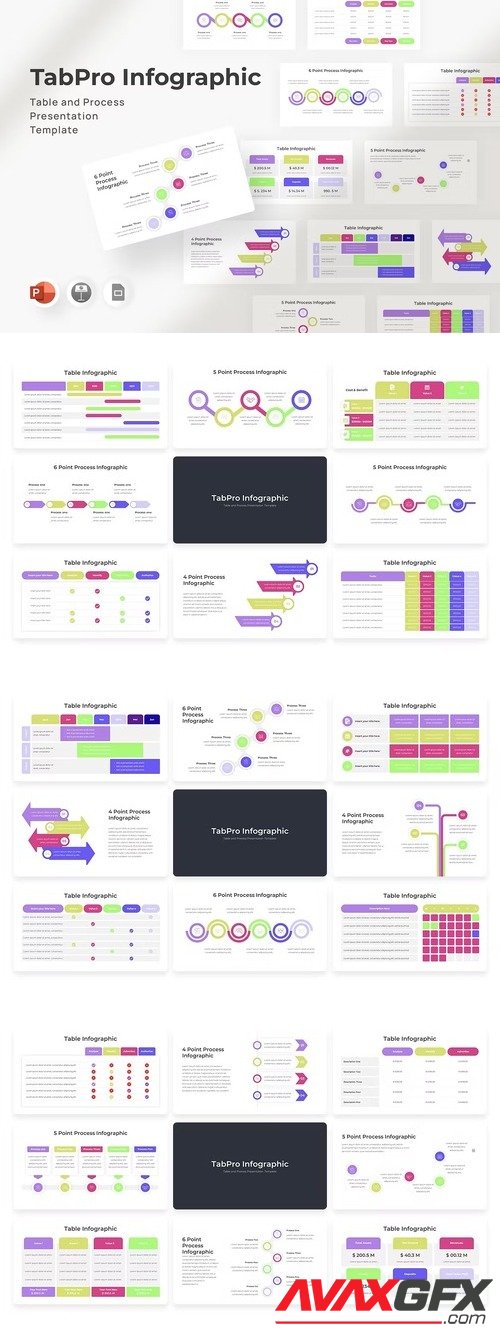 Tabpro Infographic Table and Process Powerpoint XVZAUDQ