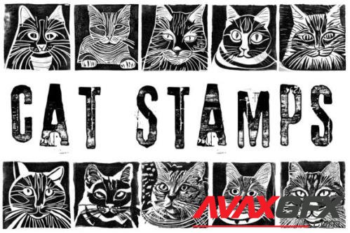 Cat Stamp Graphics Brushes