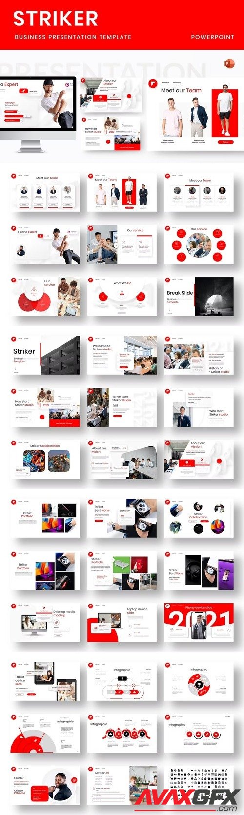 Striker Business PowerPoint Template