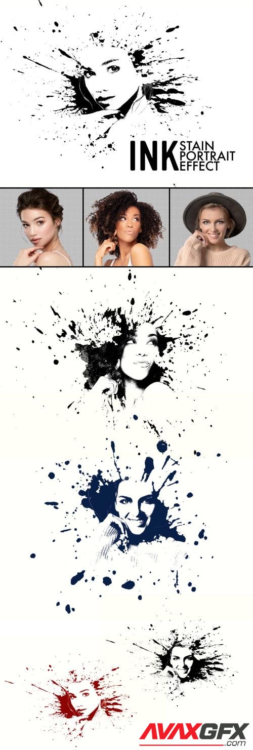 Adobestock - Ink Splatter Portrait Effect 407504720