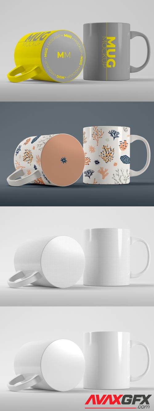 Adobestock - 2 Mugs Standing and Lying Down 402938760