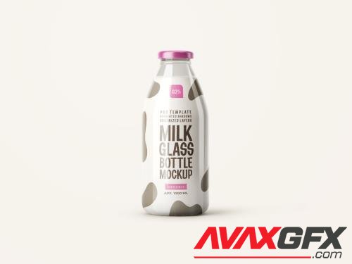 Adobestock - Glossy Milk Bottle Mockup 399350239