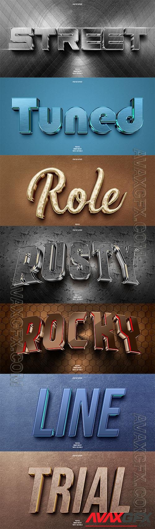 Psd style text effect editable set vol 160