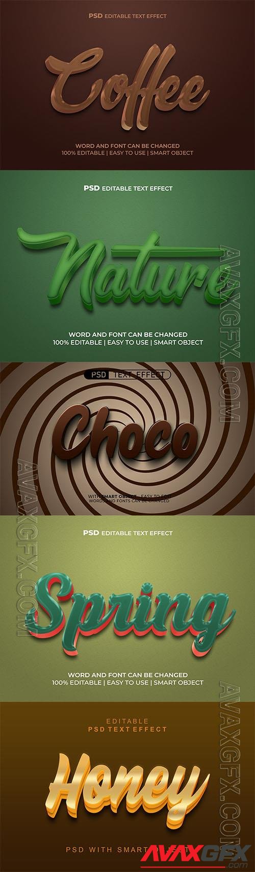 Psd style text effect editable set vol 159