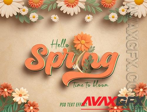 Spring floral editable psd text effect