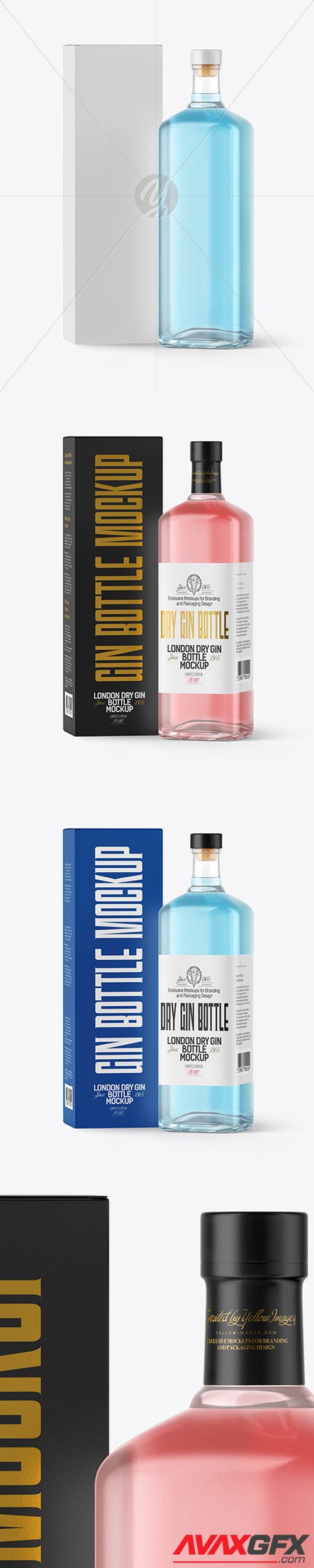 Gin Bottle with Box Mockup 53586 TIF