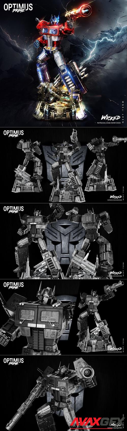 WICKED - Optimus Prime Statue 3D Print