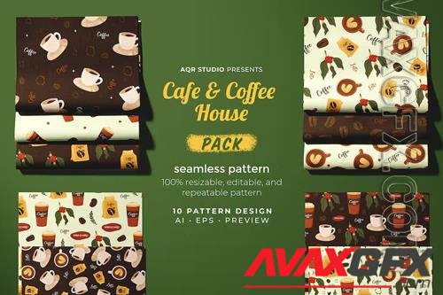 Cafe and Coffee House - Seamless Pattern