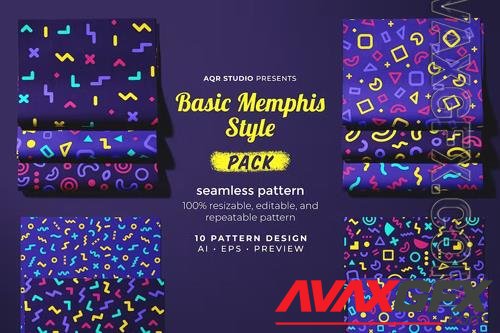 Basic Memphis Style - Seamless Pattern