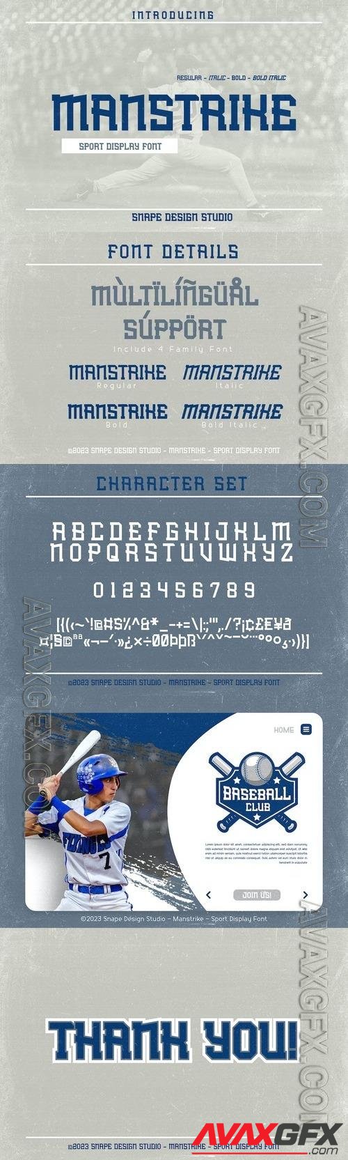 Manstrike - Sport Font